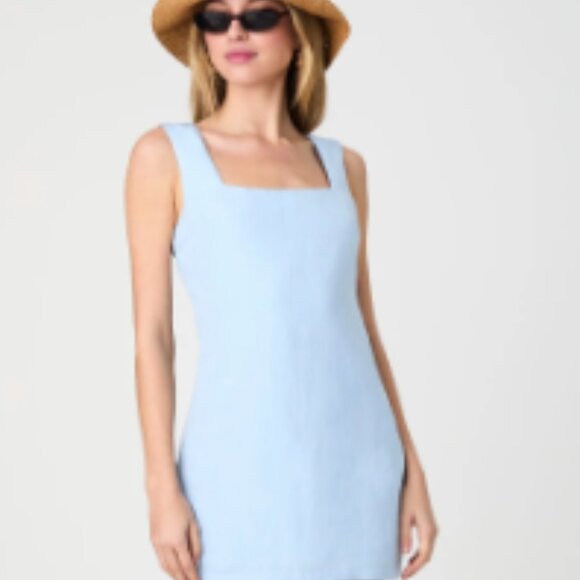 French Connection Birdie Linen Square Neck  Dress Size 8 NWOT - Picture 1 of 4